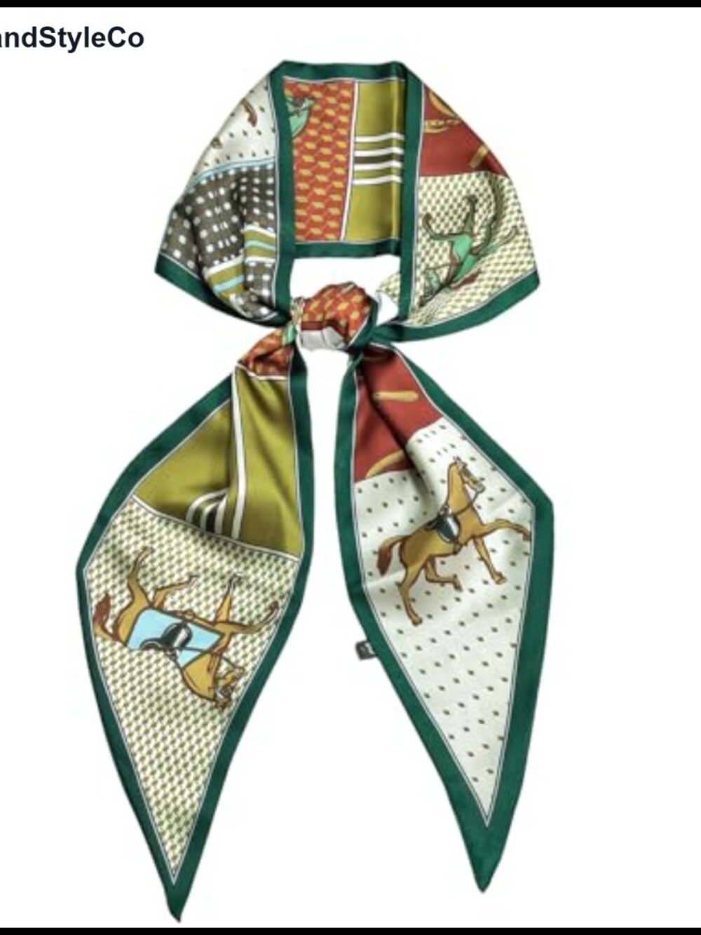 Women's Silky Satin Long Head Hair Scarf Purse Bag Neck Scarf Accessory